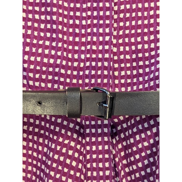 6 Women Silk Cotton Max Mara Shirt Dress Belted Classic Pockets Fit n Flair - Picture 6 of 13